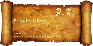 Pikoli Kitti névjegykártya